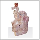 Jewelry Trinket Box with Crystal - Baby Elephant Design