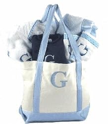 Overstuffed Tote Gift Set for Baby Boy - Personalized