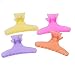 Anself 12pcs Plastic Colorful Transparent Hairdressing Tool Butterfly Hair Claw Salon Section Clip Clamps