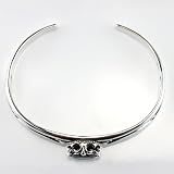 Sterling Silver Black Cubic Zirconia Bracelet with Freur De Lis