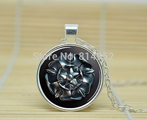 VintaStore Art Glass Necklace Tyrell Sigil. Game Of Thrones Necklace. House Of Tyrell Sigil. Growing Strong. Jewelry A3010