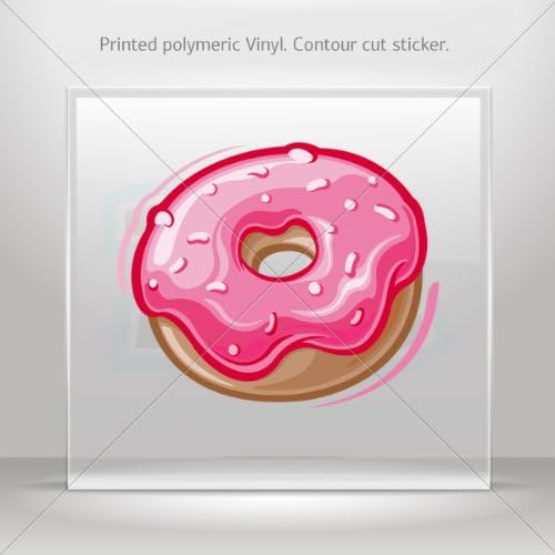 Decals Stickers Fresh Donut car helmet window Boat jet-ski Garage door 6 X 5 Inches Vinyl color print 0600 XR89X