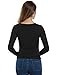 ANGVNS Womens Sexy Basic Long Sleeve V Neck Slim Fit Soft Light weight Wrap Crop Top