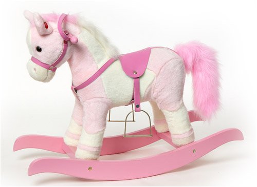 Rocking Horse Pink/White 66 cm