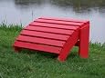 RED CEDAR PAINTED ADIRONDACK OTTOMAN