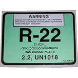 R-22 Cylinder Tank Labels - 10 Pack