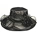 ICSTH Womens Kentucky Derby Summer Wide Brim Organza Church Party Hats
