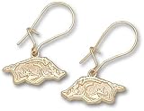Arkansas Razorbacks 1/4 Athletic Razorback Dangle Earrings - Sterling Silver Jewelry