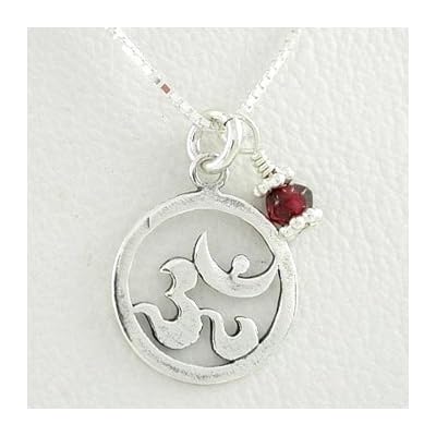 Round Om Or Aum Open Design Pendant With