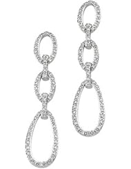 14K White Gold Diamond Earrings - 0.67 Ct. -- LIFETIME WARRANTY