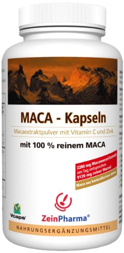 Produkt-Bild: ZeinPharma Maca Gold 180 vegetarische Kapseln, 1er Pack (1 x 127 g)