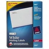 Avery  5167 Easy Peel White Return Address Labels for Laser Printers, 1/2 x 1 3/4, 80-up, Box of 8000