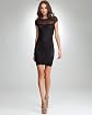 bebe | Dotted Mesh Panel Slim Bodycon Dress - WEB EXCLUSIVE :  under 100 dress