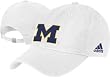 Michigan Wolverines Adidas White Adjustable Slouch Hat