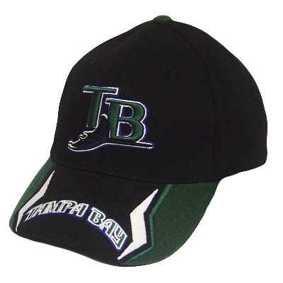 MLB TAMPA BAY DEVIL RAYS FLORIDA BLACK BASEBALL HAT CAP