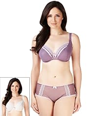2 Pack Limited Collection Mesh Non-Padded DD-GG Bras