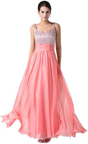herafa p31024-10 Evening Gowns Elegant Regular Straps Sleeveless Delicate Beading Long 0 Princess Pink
