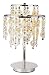 Serenity Design Table Lamp dressed with 24% Lead Crystal & Sea Shell Opal Colored Pearly Discs MDN-543 Image