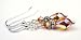 November Golden Topaz Silver Swarovski Crystal Beaded Birthstone Earrings