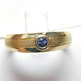 14K Yellow Gold Sapphire Man's Ring
