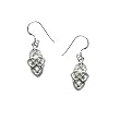 Celtic Knot with Hearts Sterling Silver Dangle Earrings