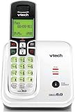 VTech CS6219 DECT 6.0 Cordless Phone, Silver/Black, 1 Handset