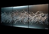 multi panel metal wall art sculpture - electric fields v2 by nicholas yust