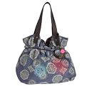 Mantaray- Blue embroidered detail hobo bag