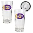Los Angeles Lakers 2pc Pint Ale Glass Set with Basketball Bottom - Oval Logo NBA Basketball