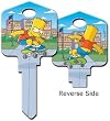The Simpsons Bart Skateboarding Kwikset KW1 House Key