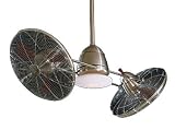 Review Minka-Aire F602-BN/CH / Minka Aire Ceiling Fans F602BNCH Gyro Dual Fan - Brushed Nickel Modern Indoor Fan 42