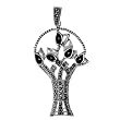 Silver Marcasite Pendants, Size: 52mm