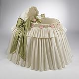Rose Garden Bassinet (Ivory / Light Green) (46"H x 36"W x 40"D)