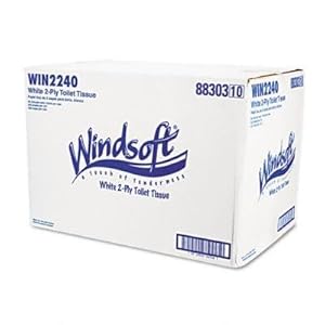 Windsoft -Single Roll Bath Tissue , 500 Sheets Per 96 Rolls Case (2240