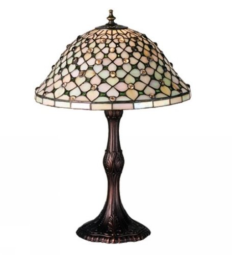 20 Inch H Diamond & Jewel Recurve Table Lamp Table Lamps