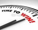 Wallmonkeys Peel and Stick Wall Decals - Time to Win - Clock - Removable Graphic