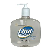 Dial Professional 80784 Liquid Dial Antimicrobial Soap For Sensitive Skin Pump 16 Oz. (Case of 12)