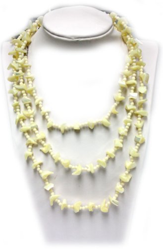 Hawaiian Inspired Mother of Pearl Broken Shell Necklace - Puka Shell Wrap Necklace (1 Piece)