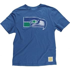 Seattle Seahawks Retro Sport Retro Logo Blue Super Soft T-Shirt