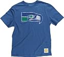 Seattle Seahawks Retro Sport Retro Logo Blue Super Soft T-Shirt