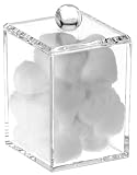 Danielle Square Acrylic Tall Cotton Ball Holder