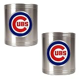 Chicago Cubs MLB 2pc Stainless Steel Can Holder Set- Primary Logo