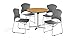 OFM PKG-BRK-031-0013 Breakroom Package, Oak Table/Gray Chair