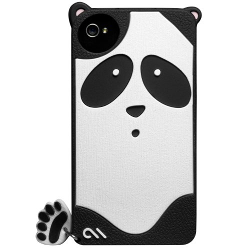 Case-Mate iPhone 4S / 4 CREATURES: Xing Panda Case, Black クリーチャーズ パンダ 星星 (シンシン) シリコン ケース CM016359