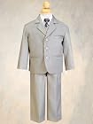 5 Piece Light Gray Suit with Shirt