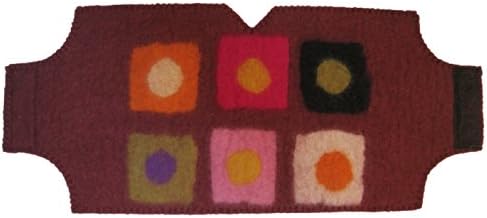 Fair Trade Felted Wool French Press Coffee Cozy- French Press Not Included (Burgundy)