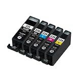 Shop At 247 ® Compatible Ink Cartridge Replacement for Canon PGI-225 + CLI-226 (1 Large Black, 1 Small Black, 1 Cyan, 1 Yellow, 1 Magenta, 5-Pack)