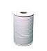 Knit Flat Elastic Band, Braided Stretch Strap Cord Roll for Sewing and Crafting White (1/4 inch 50 Yards)