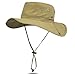 Uarter Mesh Bucket Hat Boonie Cap Summer Waterproof Wide Brim Fishing Hat Sun Protection Fisherman Hat,L Size