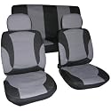 Streetwize Leather Look Seat Cover Set - Black/Grey
